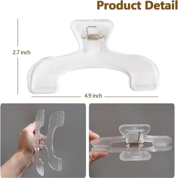 Book Page Holder for Reading 2Pcs, Transparent Book Page Holder Clips for Readin - Picture 6 of 7
